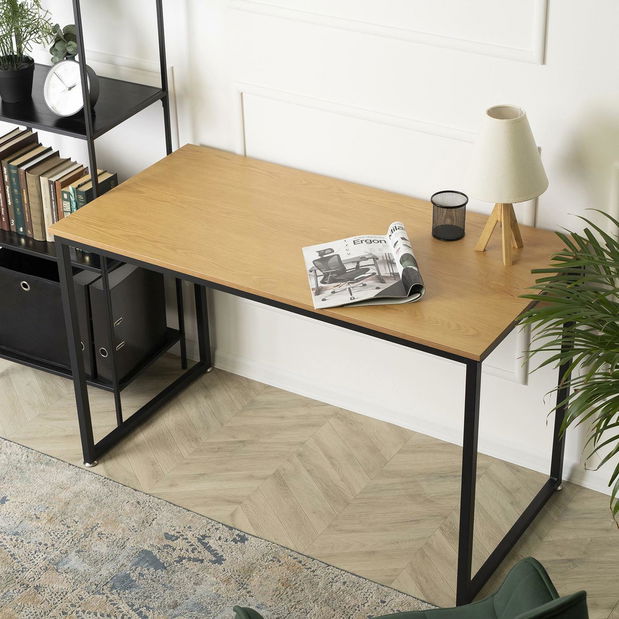 Psací stolek Regular (dub zlatý + černá)