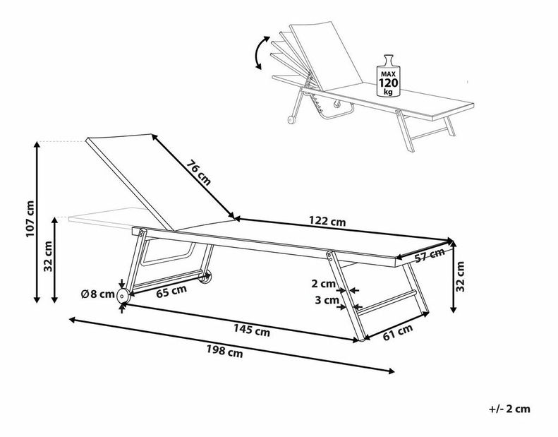 Lehátko Porza (žlutá)