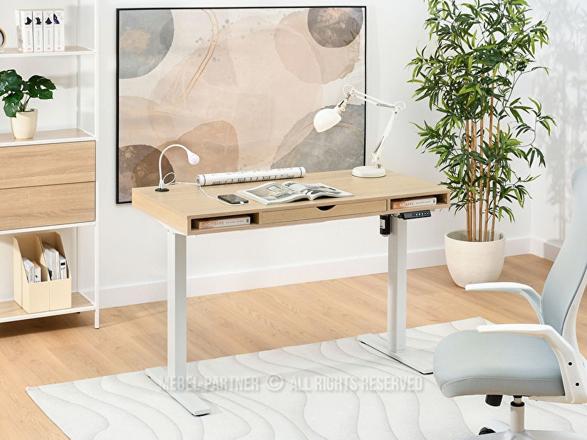 PC stolek Osto 120 (sonoma + bílá)