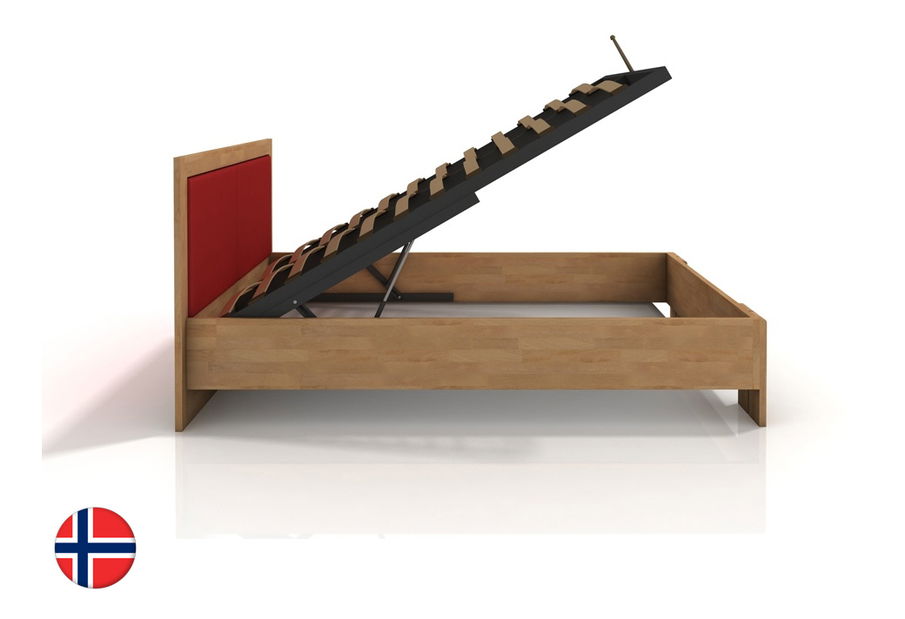 Manželská postel 180 cm Naturlig Manglerud High BC (buk)