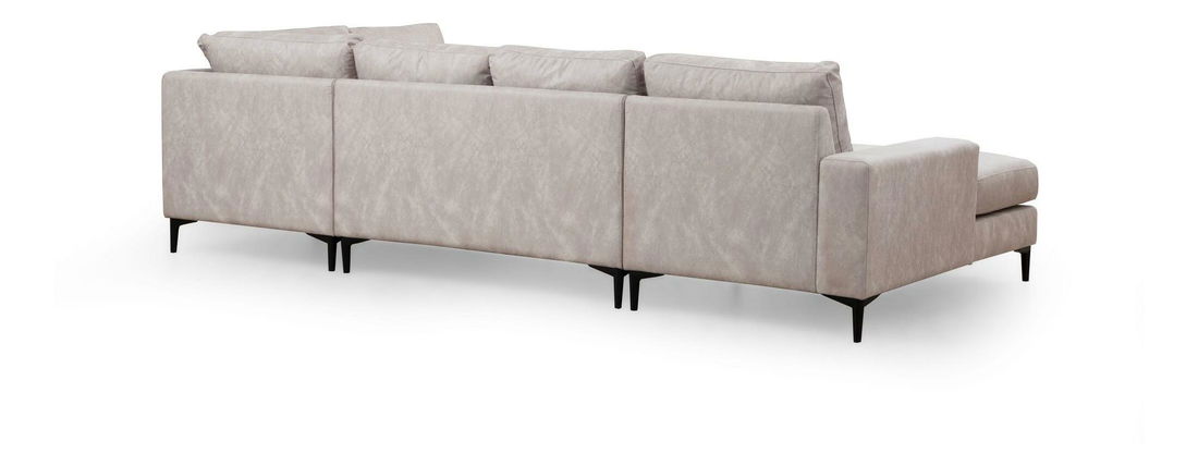 Rohová sedačka U Portobeno 1 (béžová + černá)