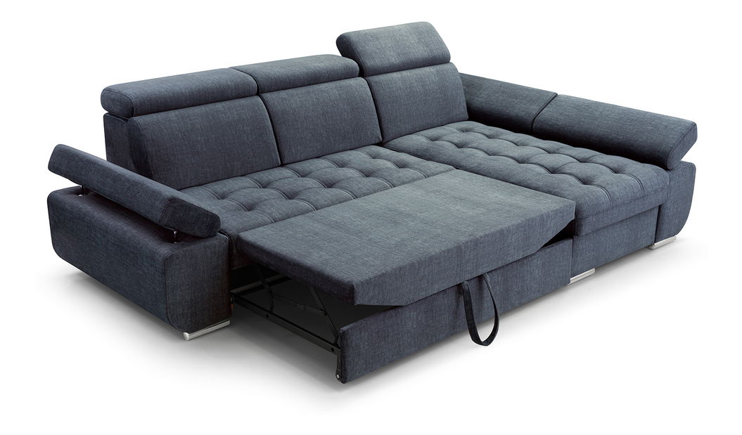 Rohová sedací souprava Belona (šedomodrá) (P)