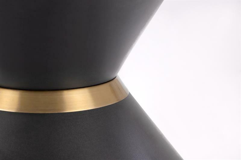 Konferenční stolek Gorro (bílý mramor + černá)