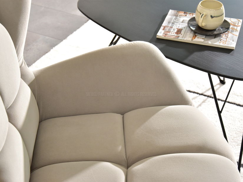 Křeslo Kikino (béžová + černá)