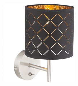 Stropní/nástěnné svítidlo Clarke 15229W (klasické) (nikl + černá)