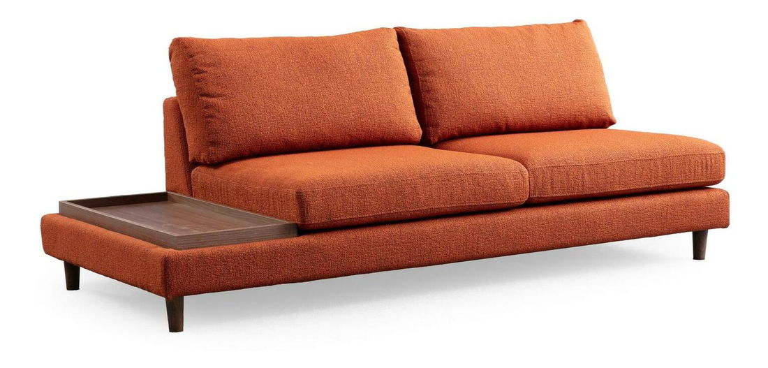 Rohová sedačka Tuleppo (oranžová + ořech)