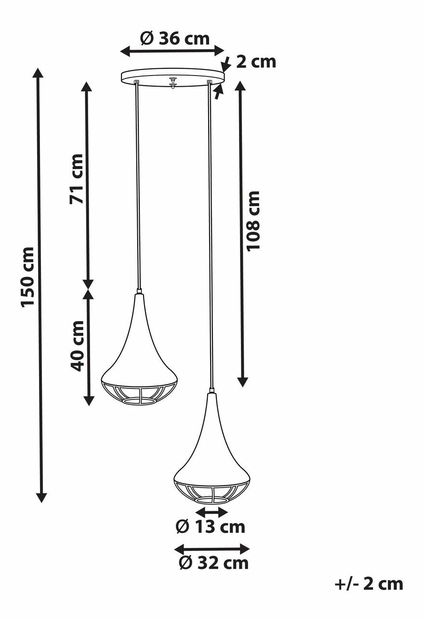 Závěsné svítidlo Britta (černá)