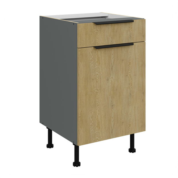 Dolní kuchyňská skříňka Carminia 50 D 1F 1S BB PREMIUM BOX (dub cremona + antracit)