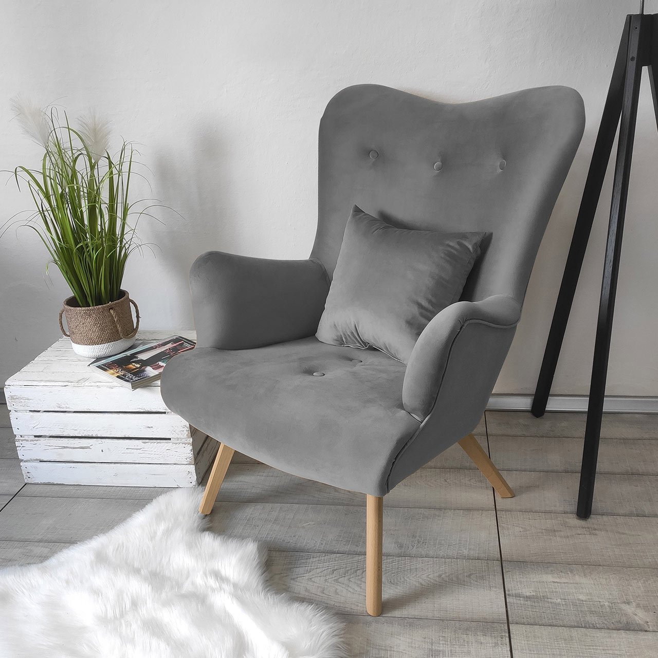 Křeslo Aria (šedá)