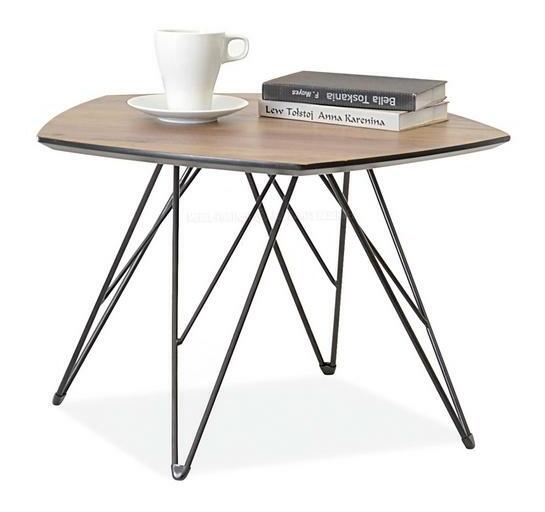 Konferenční stolek Petal Zest Xl (ořech + černá)