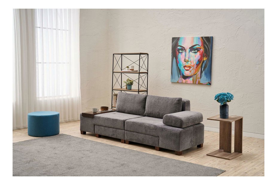 Rozkládací pohovka Perenilla C (šedá + ořech)