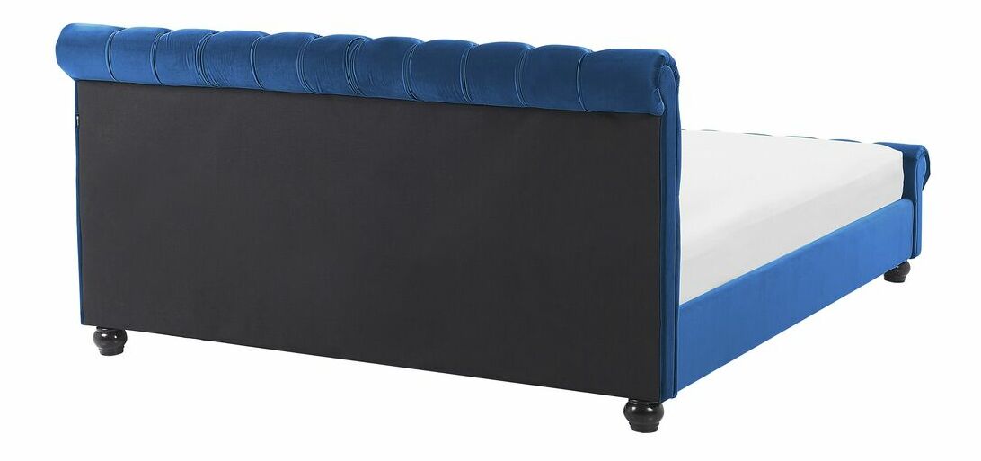 Manželská postel 180 cm ARCHON (s roštem) (modrá)