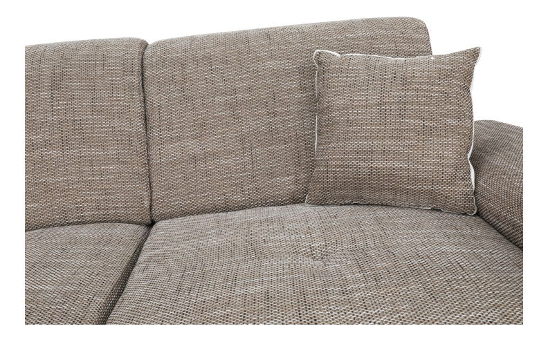 Rohová sedací souprava Pinia (hnědá + bílá) (P)