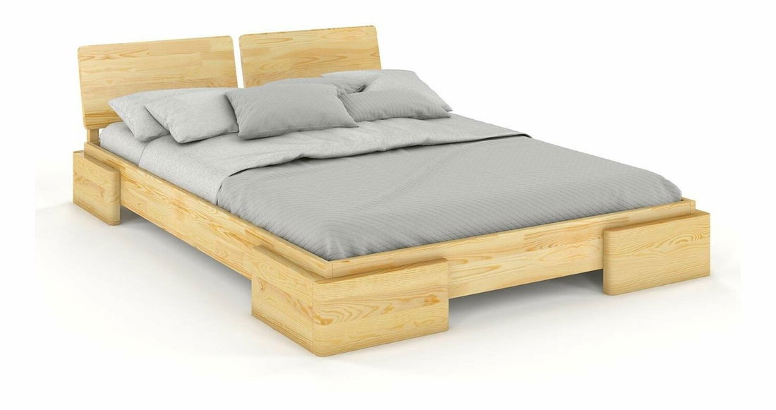 Manželská postel 160 cm Naturlig Jordbaer (borovice)