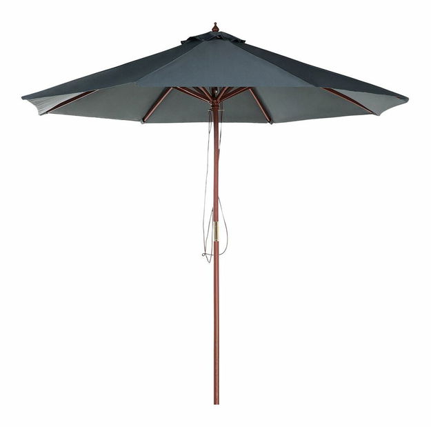 Zahradní slunečník 270 cm TRATORIA II (dřevo) (tmavě šedá)