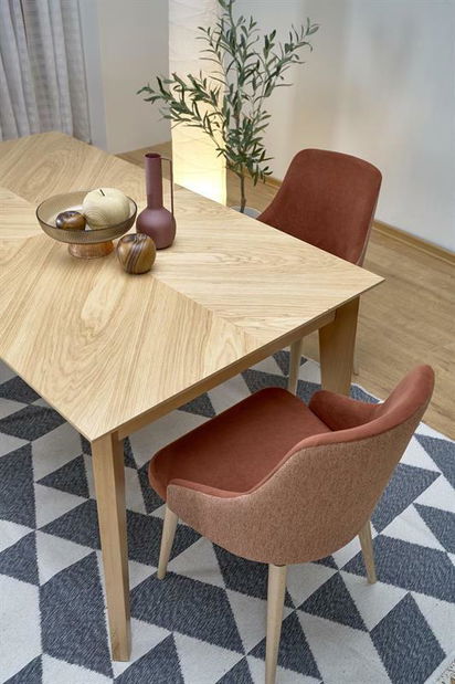 Jídelní stůl Edmund (dub + černá) (pro 6 a více osob)