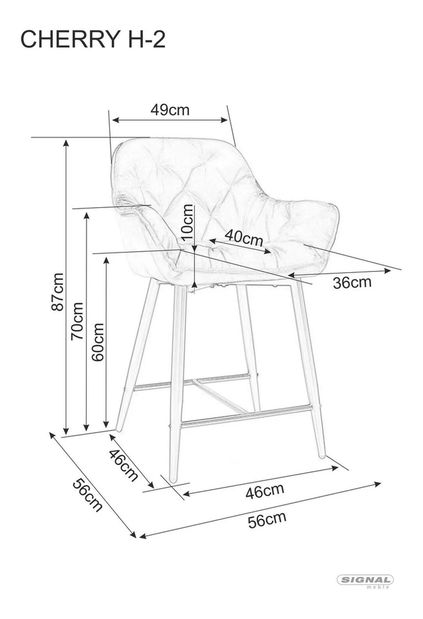 Barová židle Champlain (černá)
