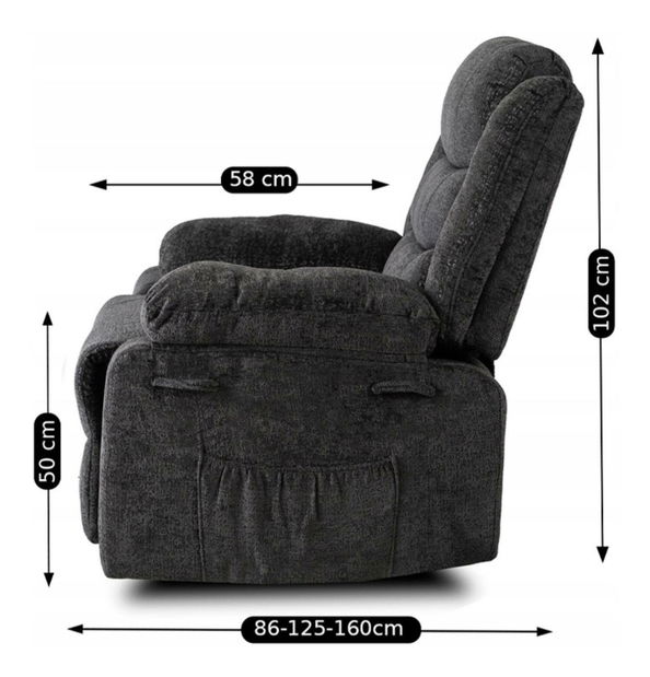 Polohovací křeslo Apoya (černá)