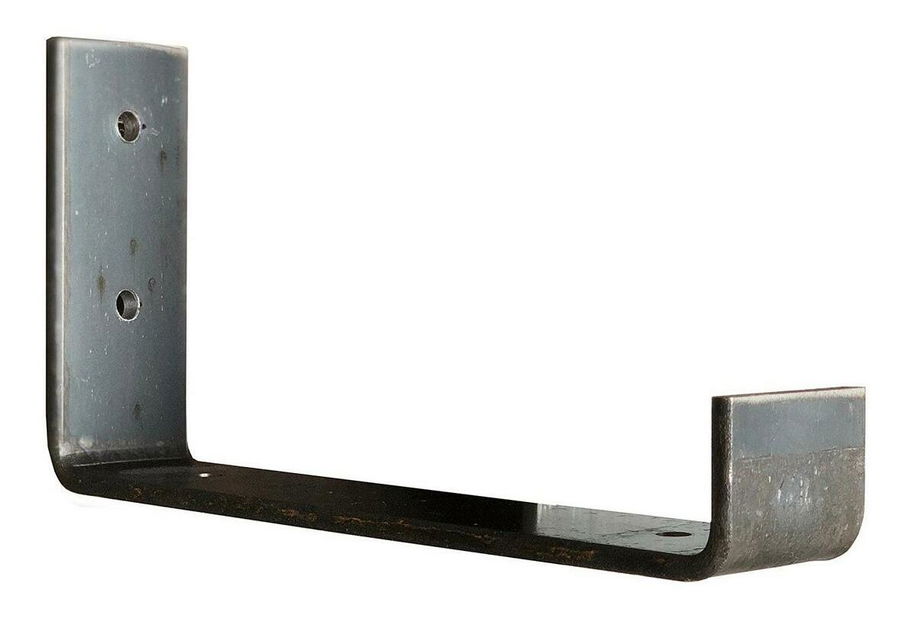 Dekorativní nástěnná police Dupone 10 (ořech + černá)