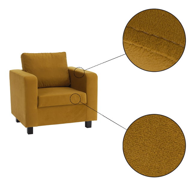 Křeslo Likuma (hořčicová)