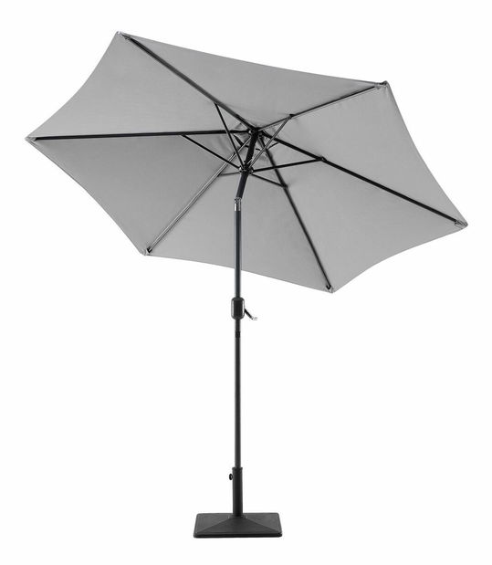 Zahradní slunečník 270 cm VARENA (kov) (tmavě šedá)