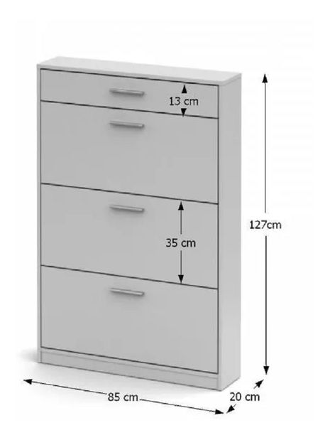 Botník (skříňka na boty) Notrea 321 bílá
