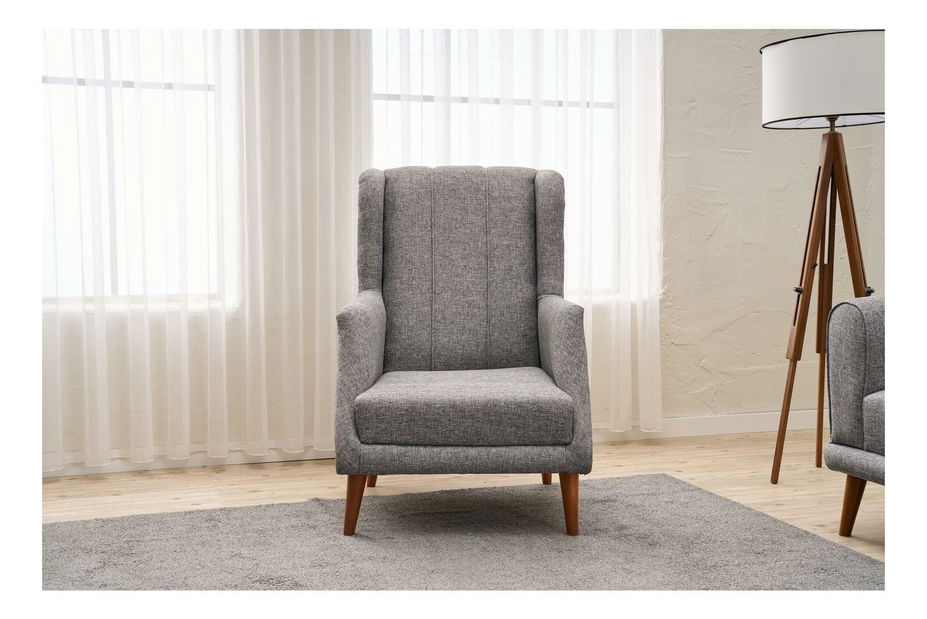 Křeslo Sorenella (šedá + ořech)