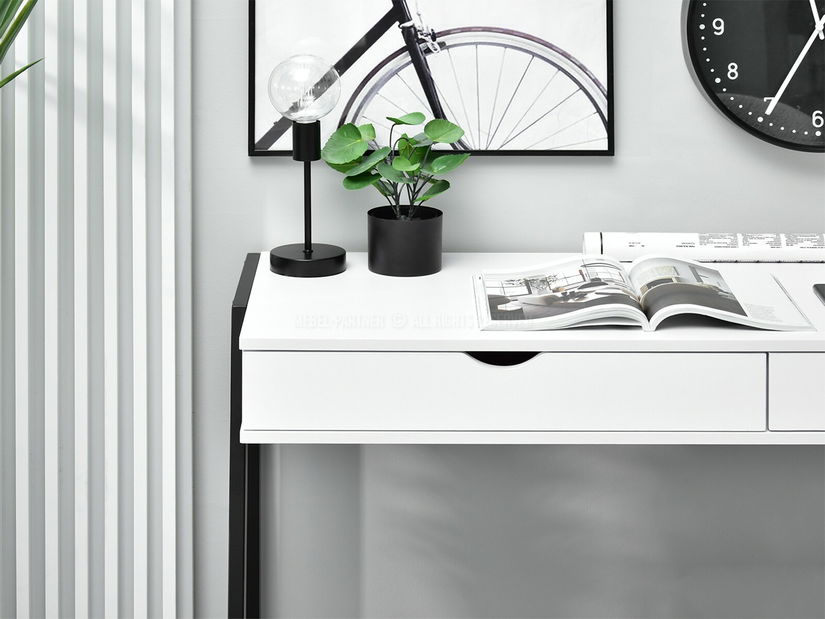 PC stolek Land (bílá + černá)