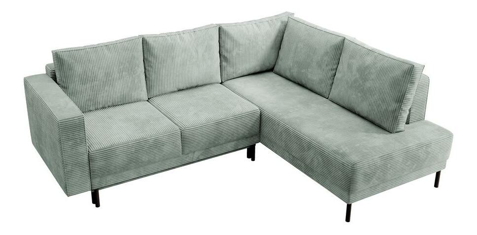 Rohová sedací souprava Rodriguez (P) (světle šedá + černá)