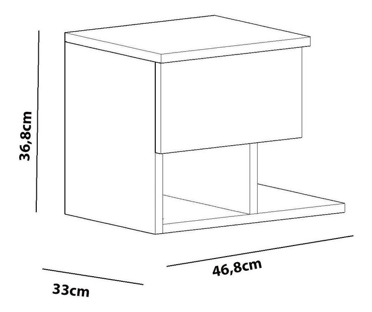 Noční stolek Yucca (bílá)
