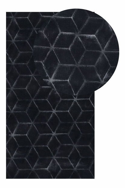 Koberec z umělé kožešiny 80 x 150 cm Thae (černá)