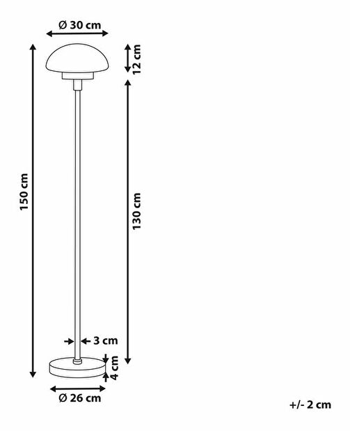 Stojanová lampa Minza (černá)