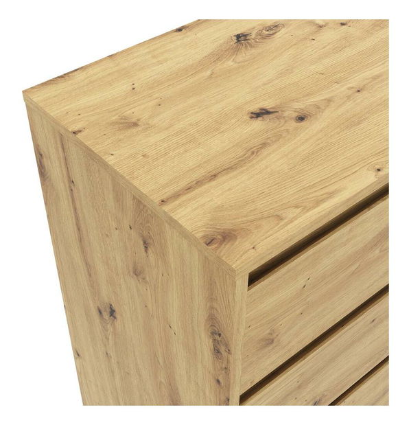 Komoda Brisas 3 (dub artisan + černá)