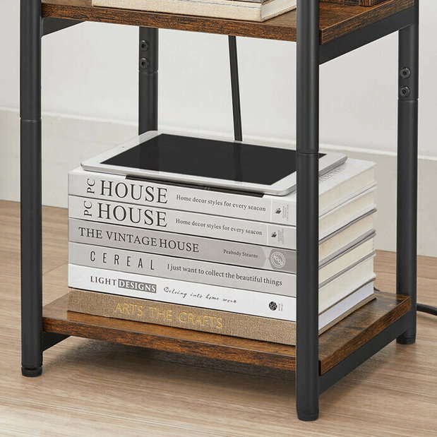 Příruční stolek Olawi (hnědá)