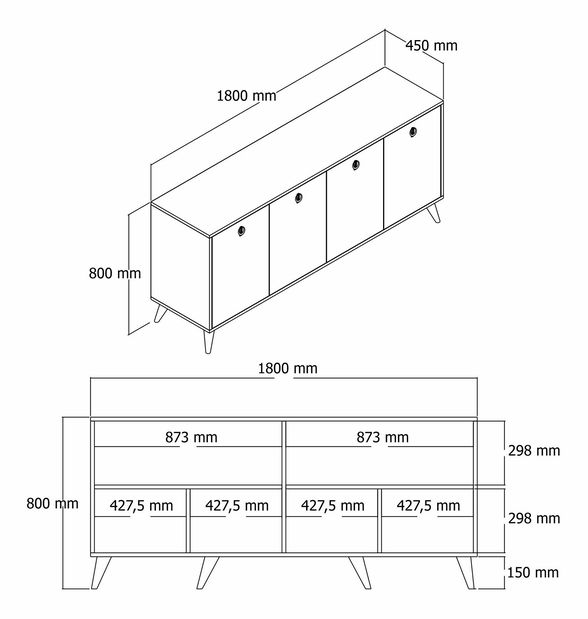 Skříňka Esmeralda (Ořech)