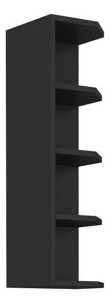 Horní kuchyňský regál Manana 30 G 90 ZAK (korpus: černá matná + fronta: ořech okapi)