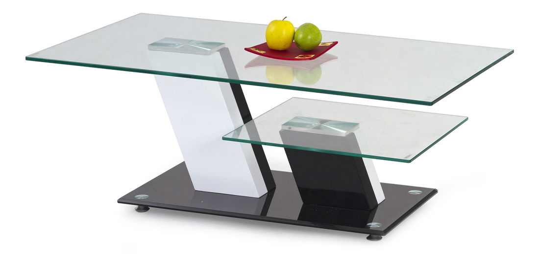 Konferenční stolek Sarai (bílá + černá)