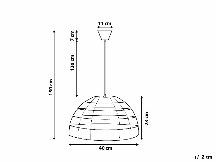 Závěsná lampa Senegal (světlehnědá)