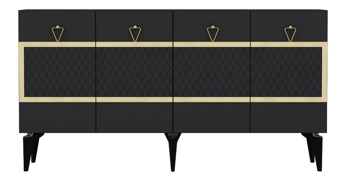 Skříňka Vadiki 1 (antracit + zlatá)