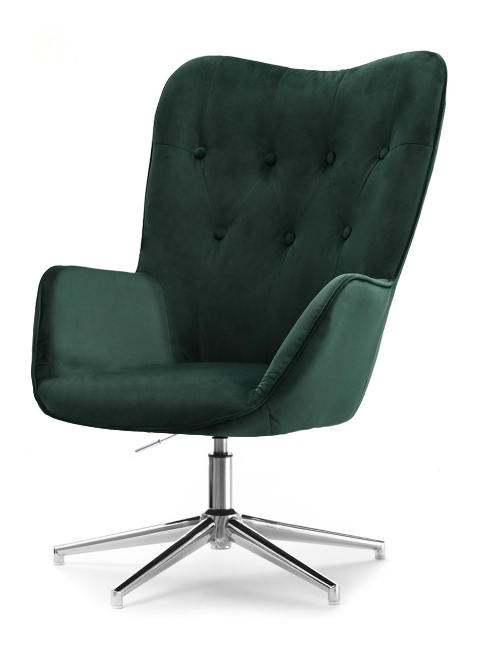 Křeslo Truni (zelená + chromová)