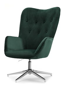 Křeslo Truni (zelená + chromová)