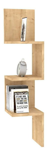 Nástěnná police Zikky (dub safírový)