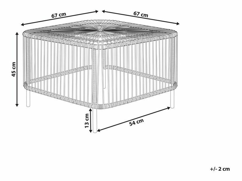 Zahradní konferenční stolek Cordelia (přírodní)