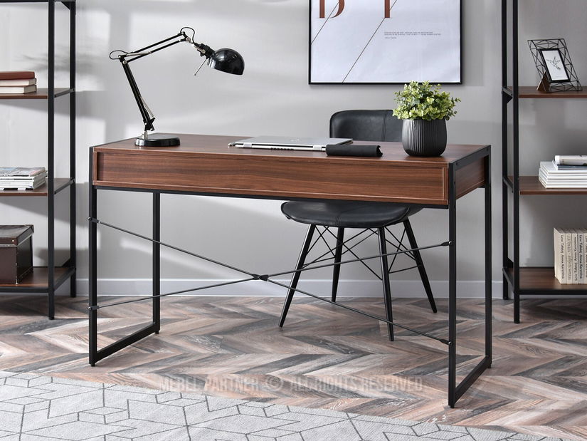 PC stolek Nills (ořech tmavý + černá)