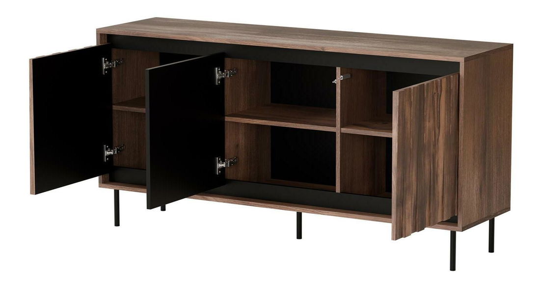 Skříňka Sting KM1 (ořech + černá)