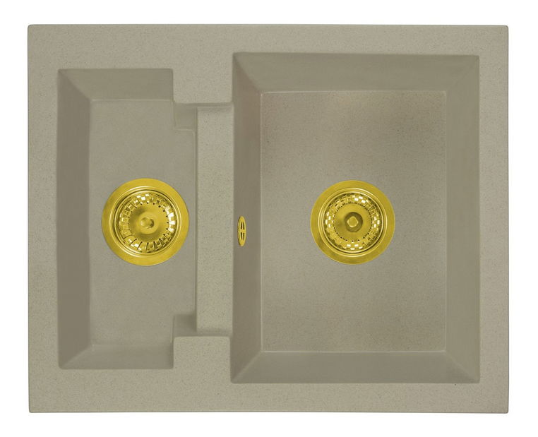 Kuchyňský dřez Yagma (béžová) (bez otvoru pro baterii) (P)