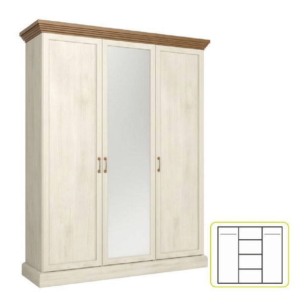 Šatní skříň Regnar S3D