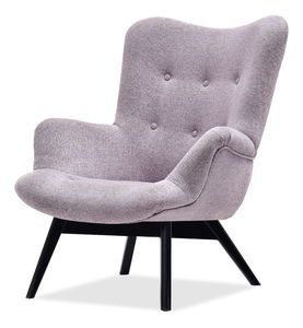 Designové křeslo Florentino (pudrová + buk)