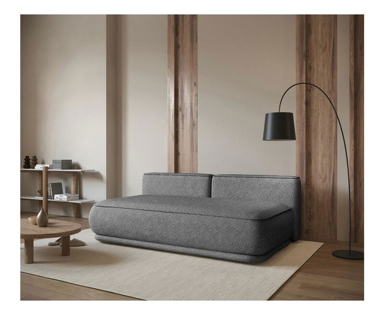 Pohovka třísedačka Lesanna (šedá + černá)