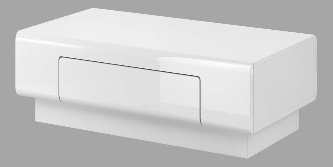 Konferenční stolek Tamie Typ 99 (bílá + lesk bílý)